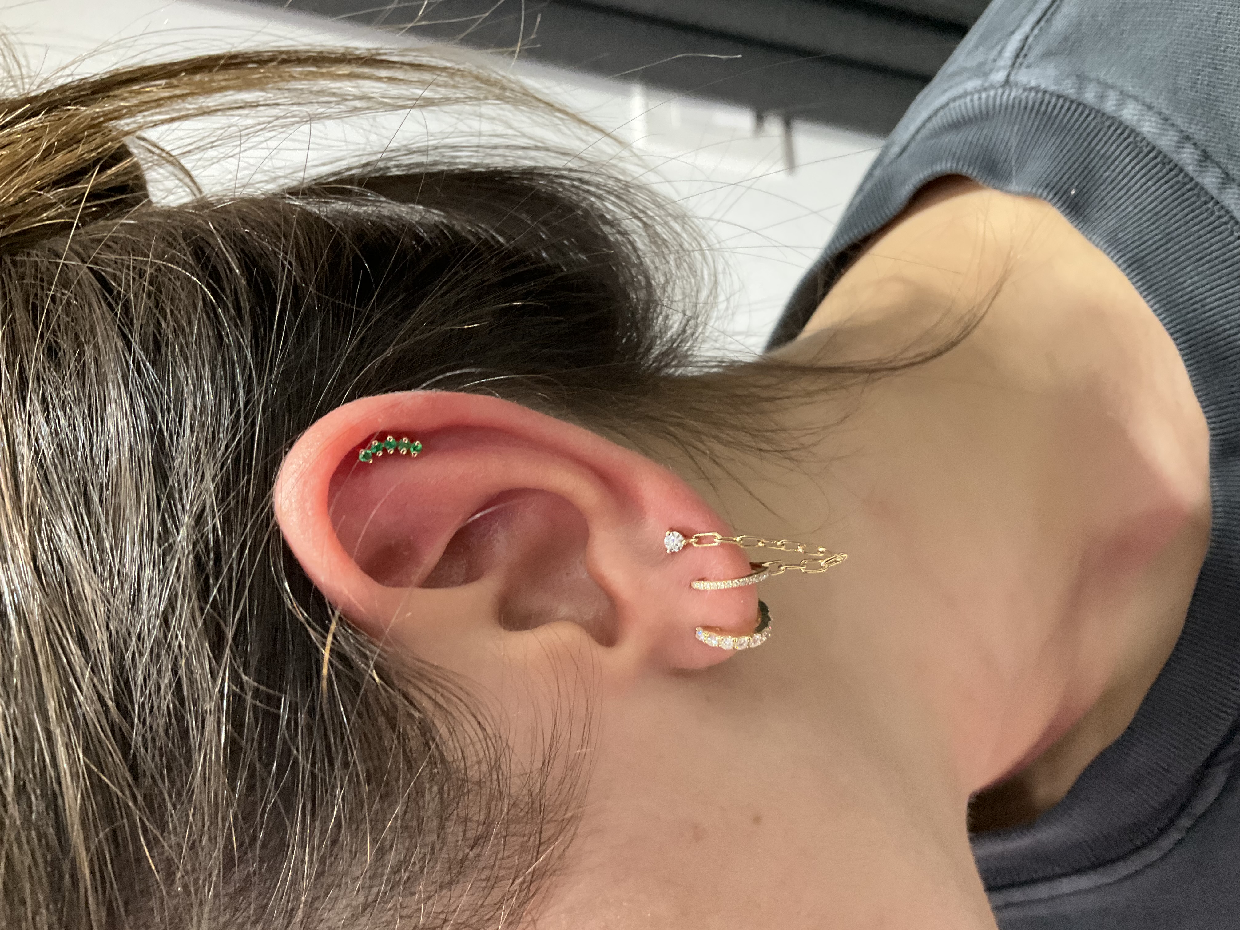 Big Stone Small Hoop – Ali Weiss Jewelry