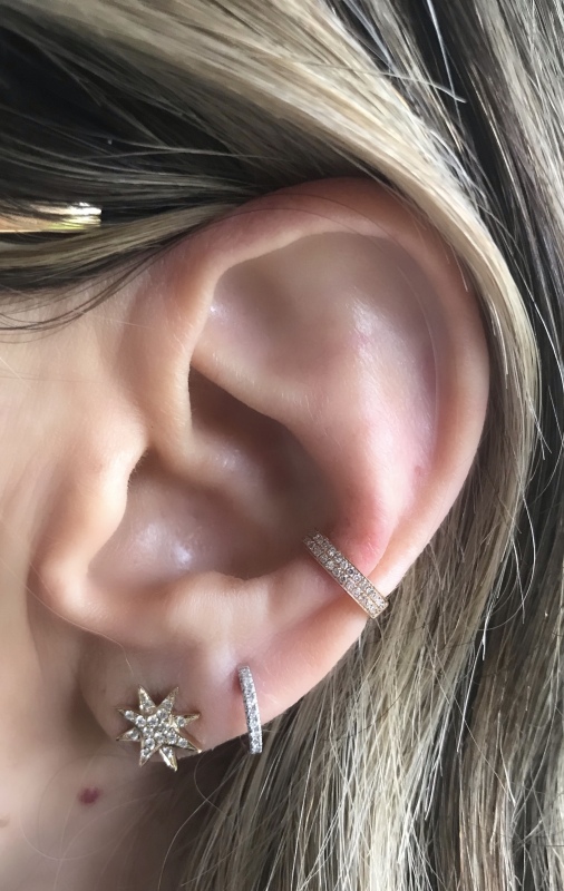 ピアス LAZY DAWN two circle layered ear cuff Layered Ear Cuff Earring | Musemond